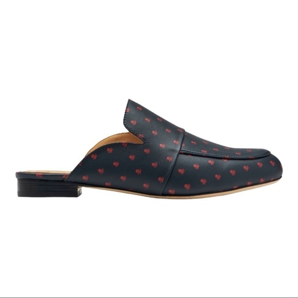 NEW G/FORE Navy Blue Skull Killer T's Leather Mules Size 7.5 - Picture 3 of 7